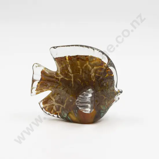 Mid C20th Murano Multi Coloured Encased Glass Fish Model