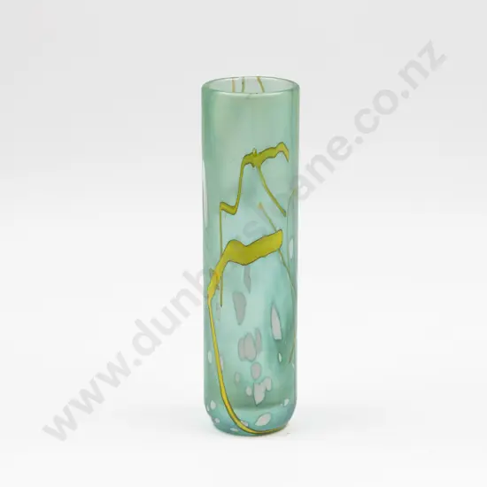 Modern Maltese Signed Studio Glass Stem Vase