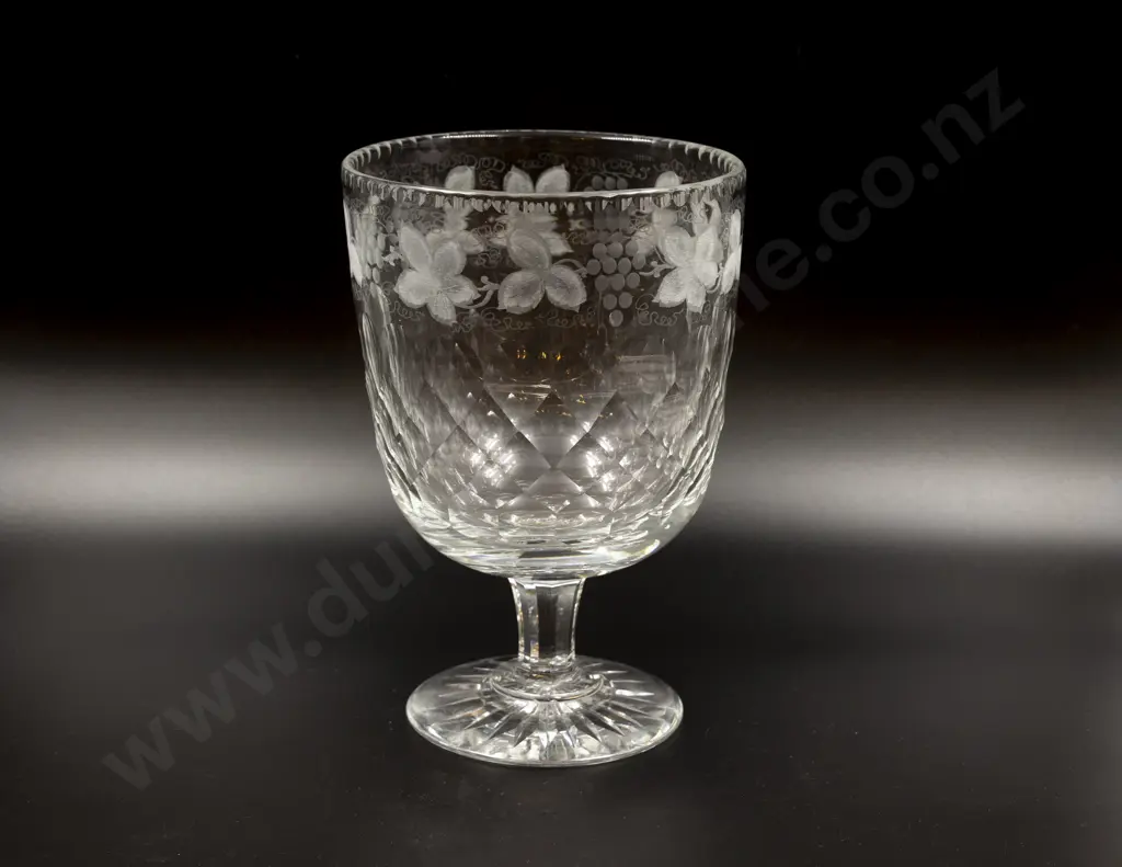 Very Oversized Webb Crystal Table Goblet Image 1++