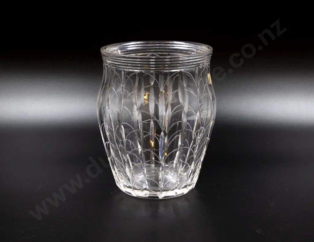 Signed Clyne Farquarson Dated 1936 Glass Vase Image 1++