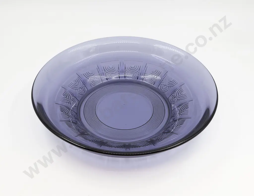 Large Belgian Amethyst Glass Table Bowl Image 1++