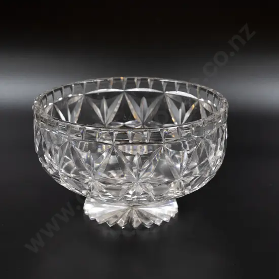 Mid C20th Heavy Crystal Footed Bowl