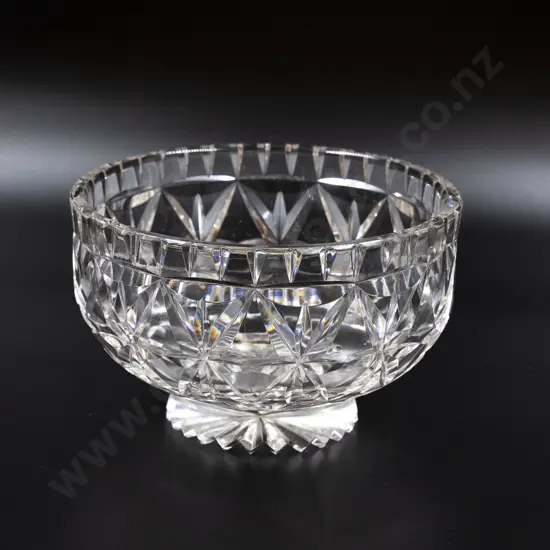 Mid C20th Heavy Crystal Footed Bowl