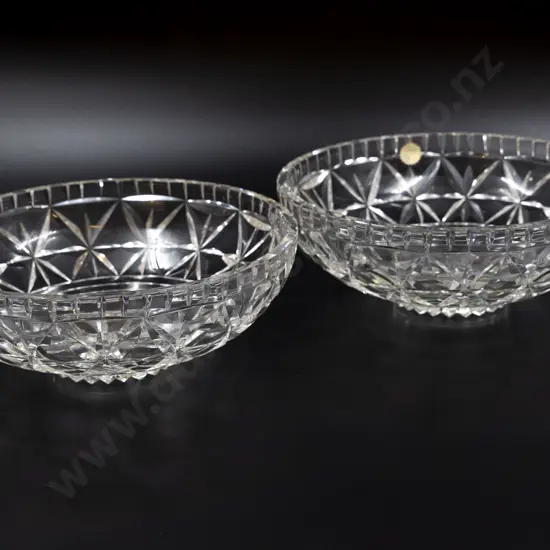 Pair Walsh Crystal Bowls