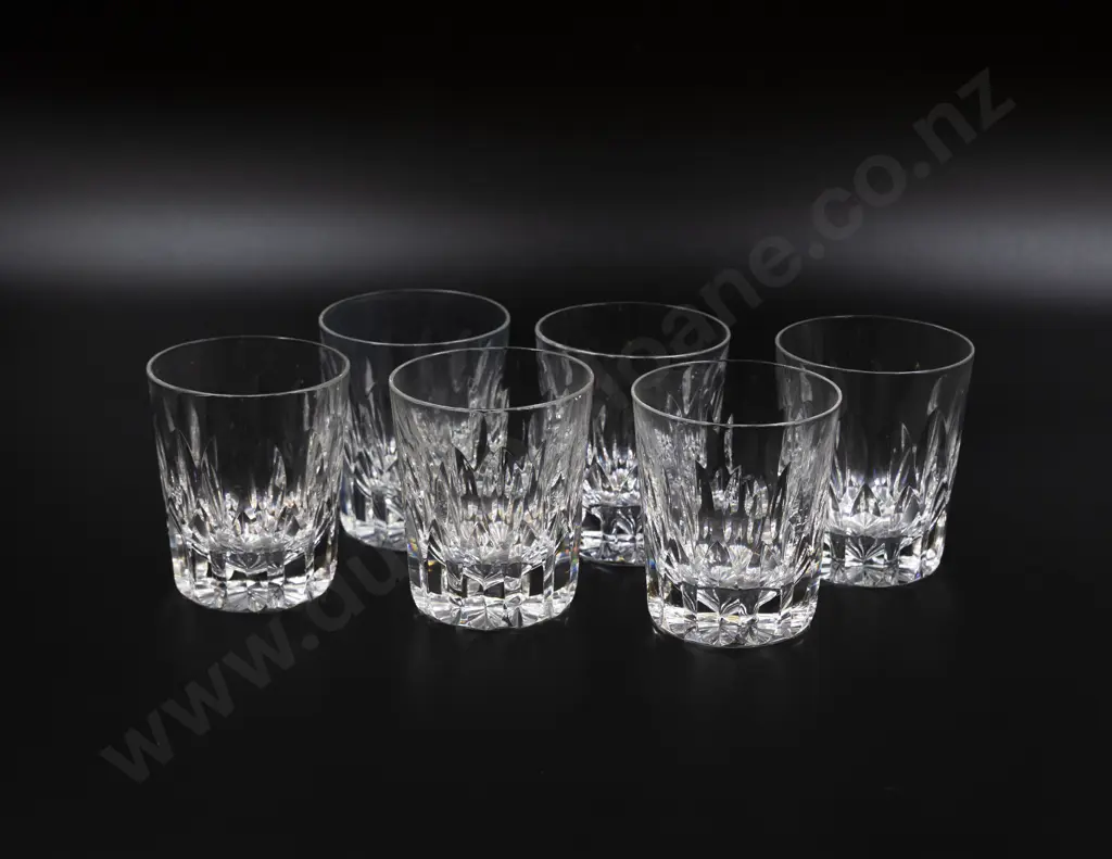 Set of Six Heavy Crystal Webb & Corbett Tumblers with Set of Six RCR Tumblers Image 1++