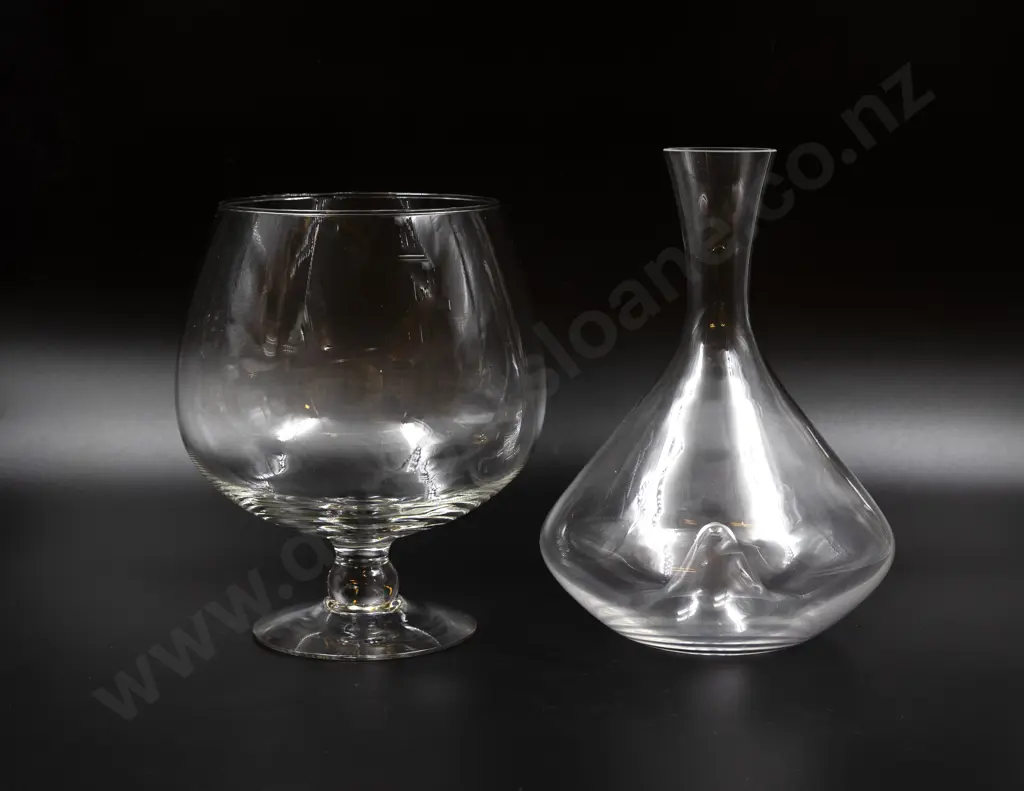 Oversized Brandy Balloon With French Glass Wine Carafe Image 1++