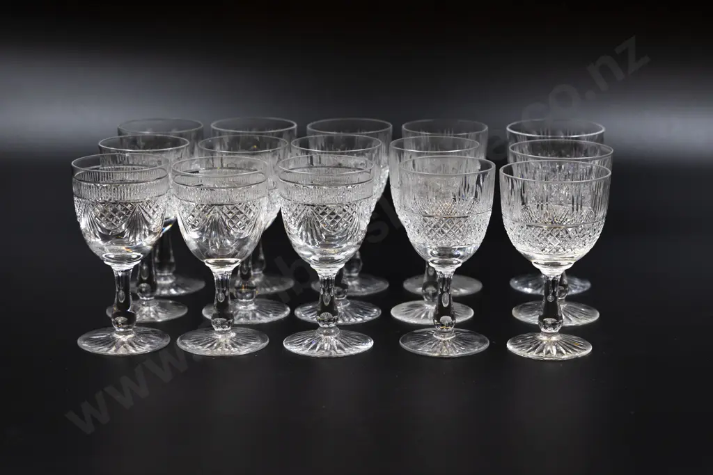 15 Edinburgh Crystal & Various Sherry & Port Goblets Image 1++