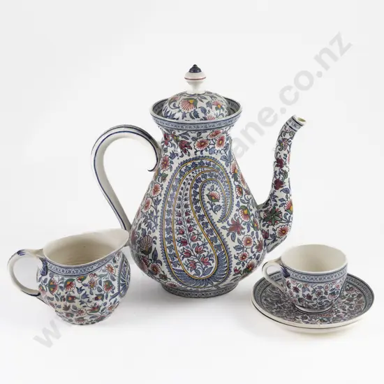 European Faience Coffee Pot & Others
