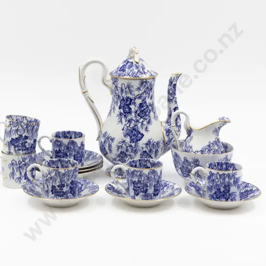 Royal Worcester 15 Piece Demi Tasse Coffee Service