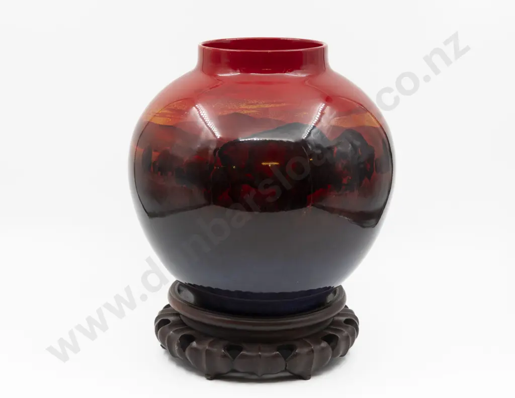 Royal Doulton Flambé Signed Noke With Sung Mark No 3681Vase Image 1++