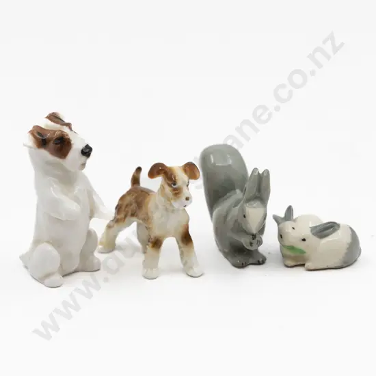 Royal Doulton Model of a Terrier K3 & Three Other Small Figures