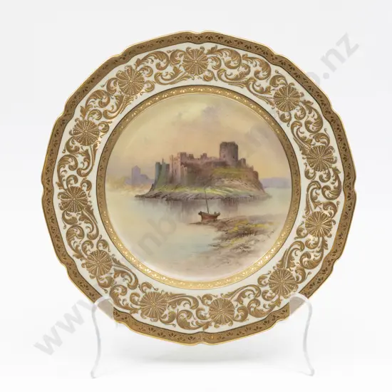 Royal Doulton Hand Painted Plate Signed G H Evans Pembroke Castle