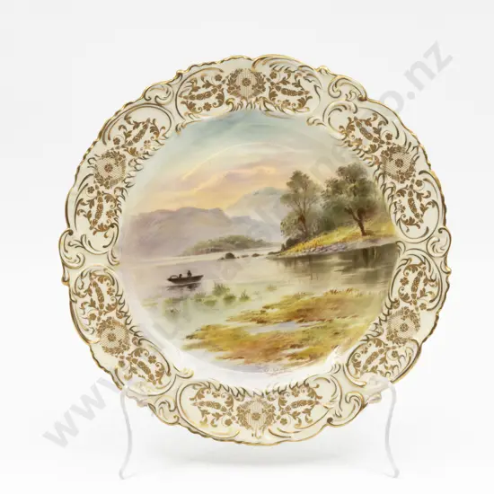 Doulton Burslem Hand Painted Plate Signed C Hart Derwent Water