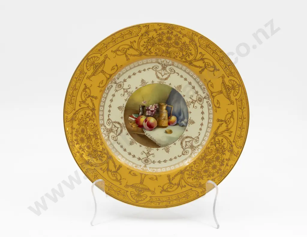 Royal Worcester Hand Painted Plate Signed H Cobbers Image 1++