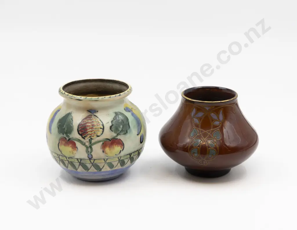 Royal Doulton Brangwyn Ware Posy Pot & Stoneware Pot a/f Image 1++