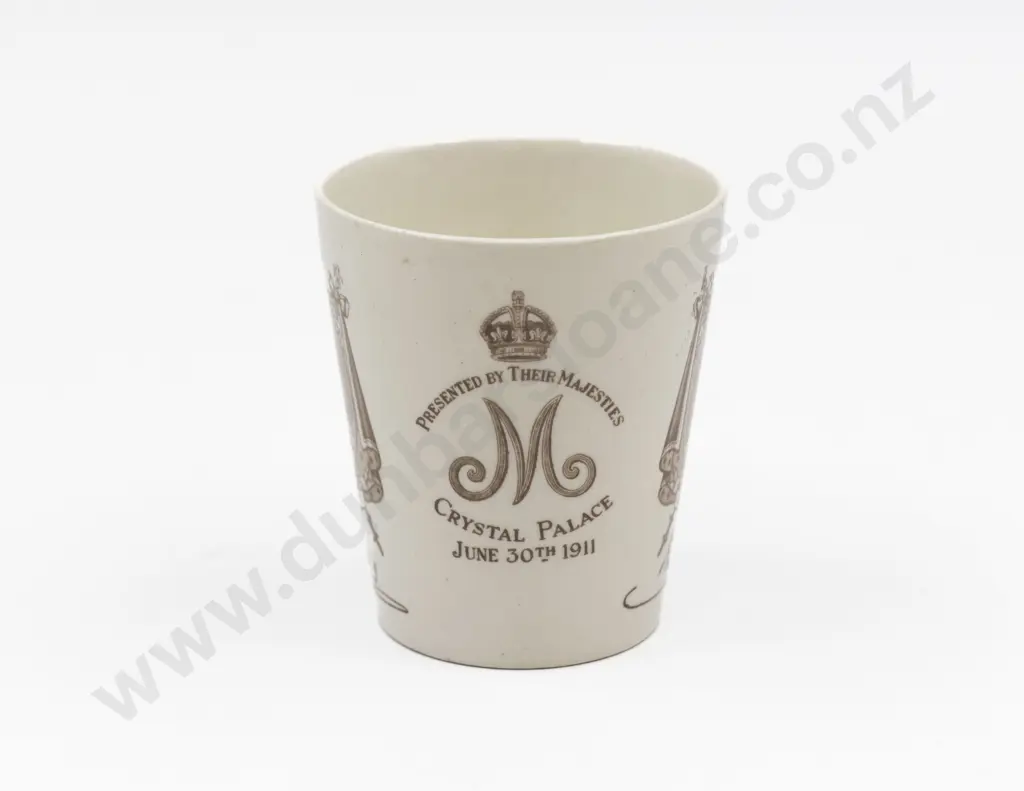 Royal Doulton George V & Queen Mary Coronation Tumbler 1911 Image 1++