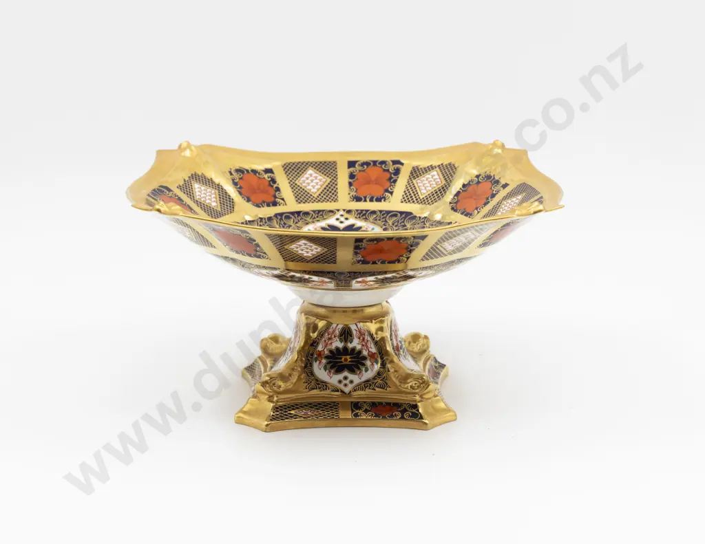 Royal Crown Derby Imari Pattern Squared Tazza Image 1++