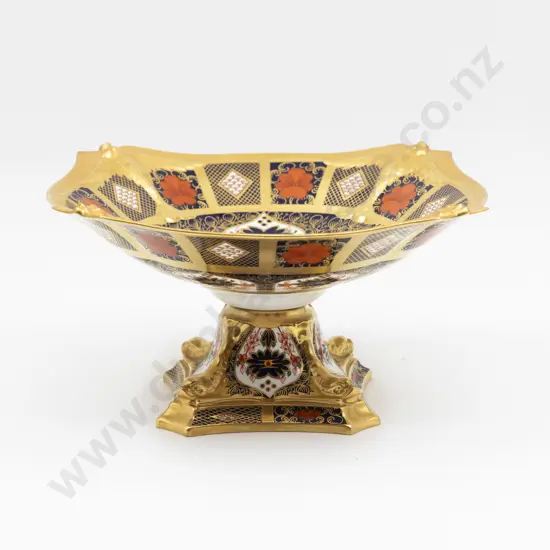 Royal Crown Derby Imari Pattern Squared Tazza