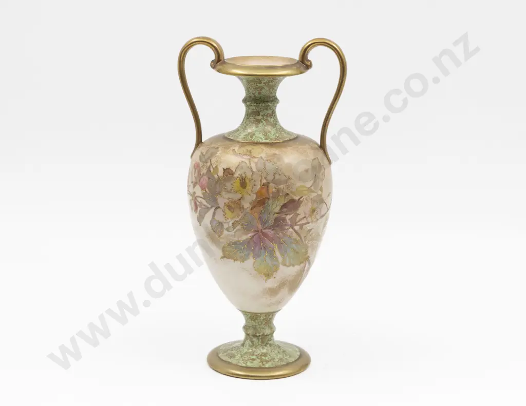 Doulton Burslem Gilt Tubelined Floral Mantel Urn Image 1++