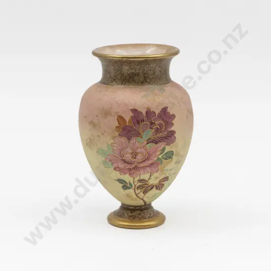 Doulton Burslem Gilt Tubelined Floral Vase