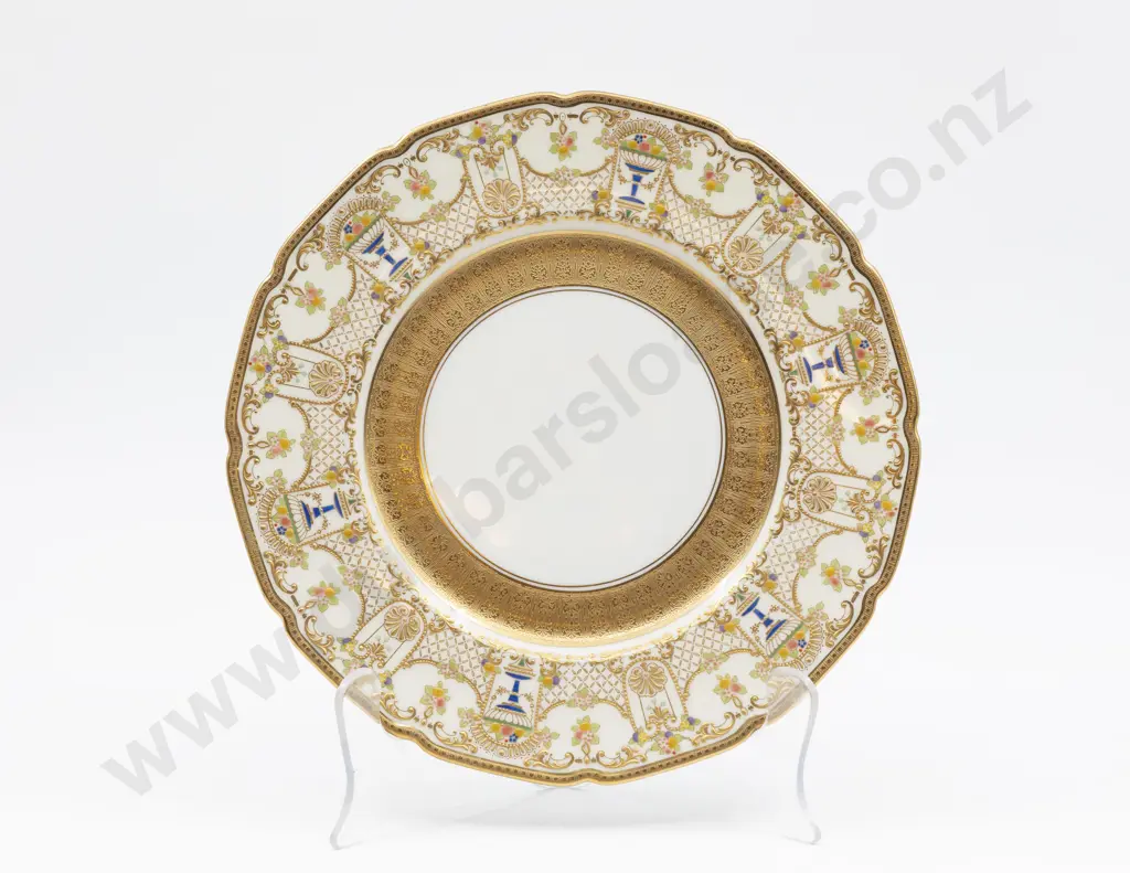 Royal Doulton Heavy Enamel & Gilt Border Decorated Plate Image 1++
