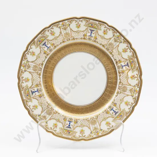 Royal Doulton Heavy Enamel & Gilt Border Decorated Plate