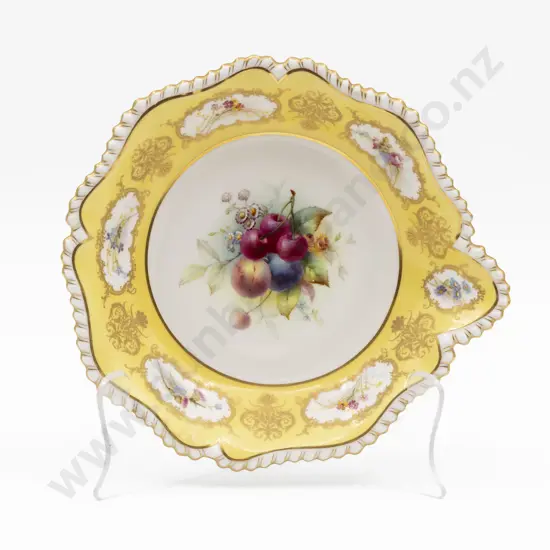 Antique Royal Worcester Hand Painted Dessert Serving Dish