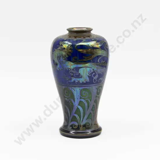 Pilkingtons Royal Lancastrian Hand Painted Lustre Finish Vase