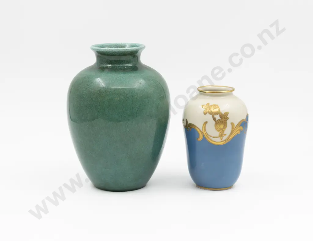 Two German Earthenware & Porcelain Vases Image 1++