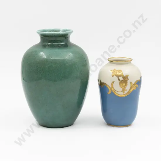 Two German Earthenware & Porcelain Vases