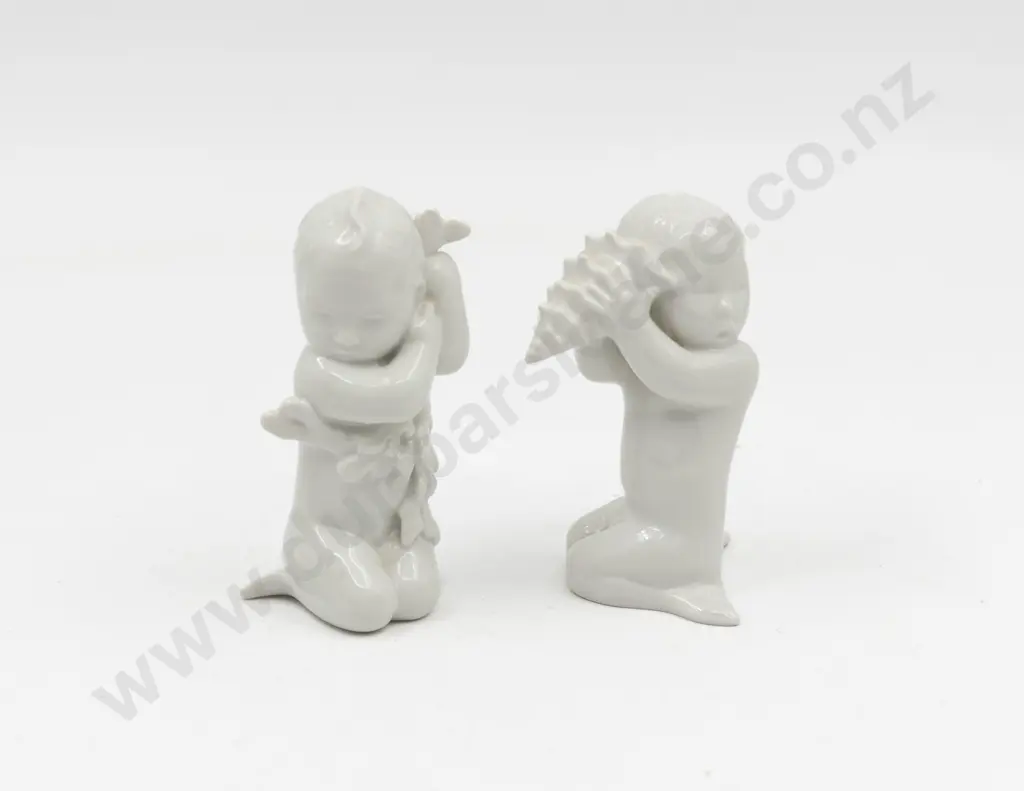 B&G Two Whiteware Cherub Figures Image 1++