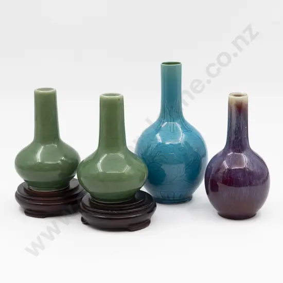 Collection of Four Asian Bottle Vases