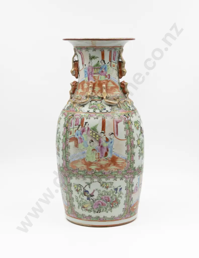 C20th Cantonese Mantel Vase Image 1++