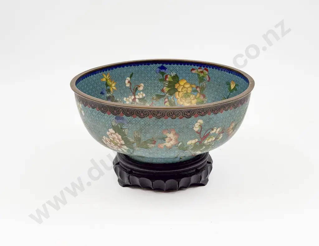 Antique Cloisonne Shallow Bowl Image 1++