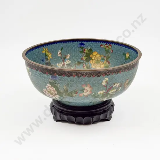 Antique Cloisonne Shallow Bowl