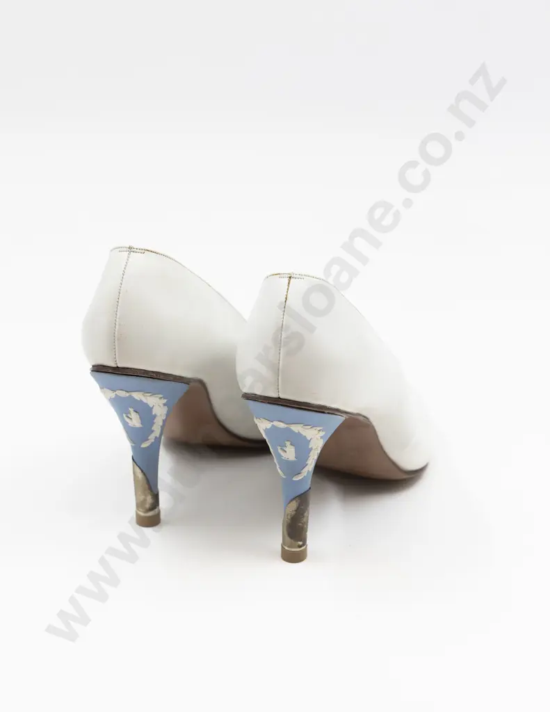 Rayne Pair Wedgwood Jasper Ware Heeled Dress Shoes Image 1++