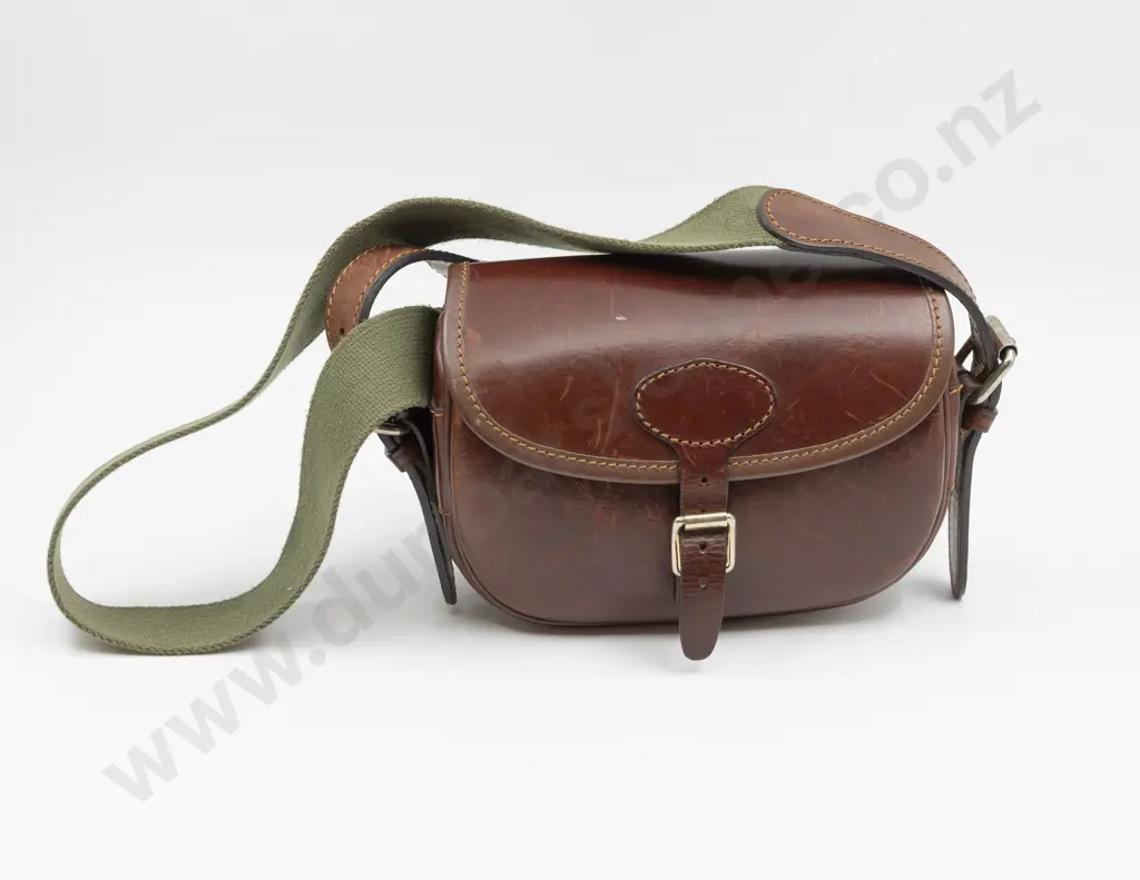 Beretta Italian Leather Cartridge Bag with Shoulder Strap Image 1++