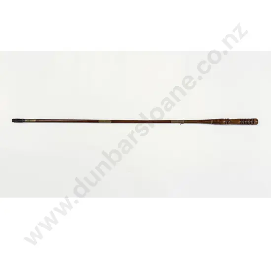 Ornately Turned Brass Mounted Rifle Cleaning Rod