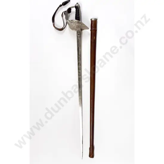 GeoV Officers Parade Sword with Leather Sabbard and Toggle