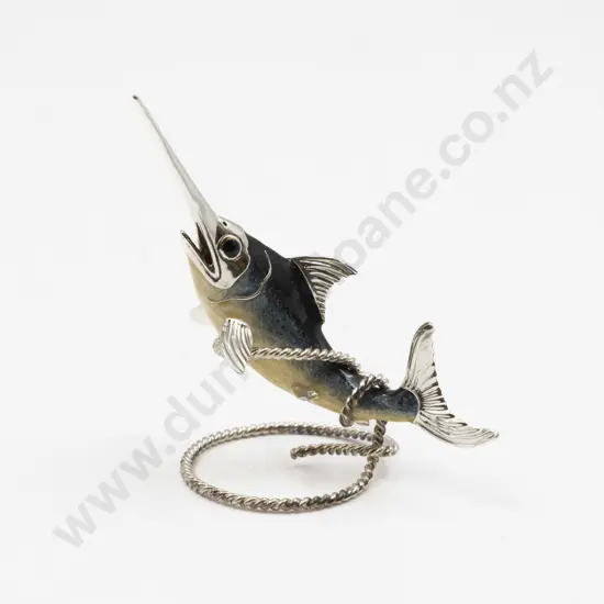 S/S & Enamel Swordfish Ornament