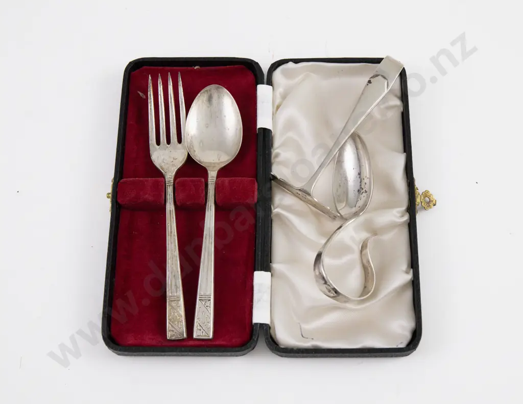 Cased S/S Christening Fork & Spoon Image 1++