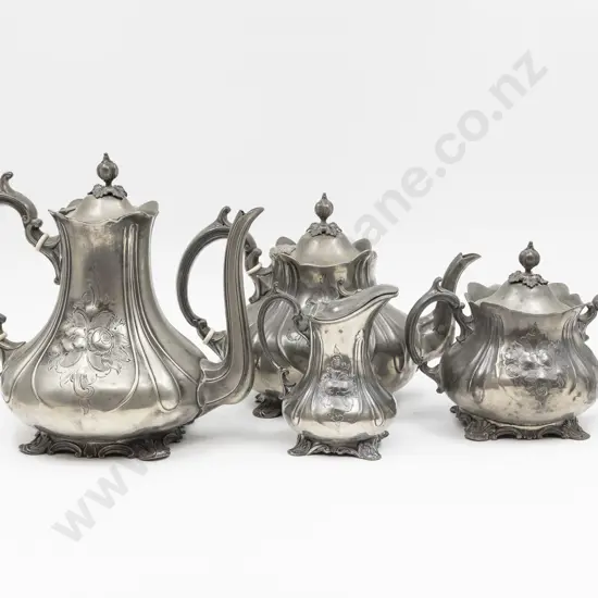 Late Vict S/P 4 Piece Tea & Coffee Set