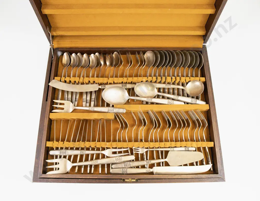 Thai Canteen Of Brass Cutlery Image 1++