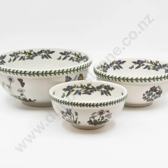 Set of Three Portmeirion Botanic Garden Pattern Bowls