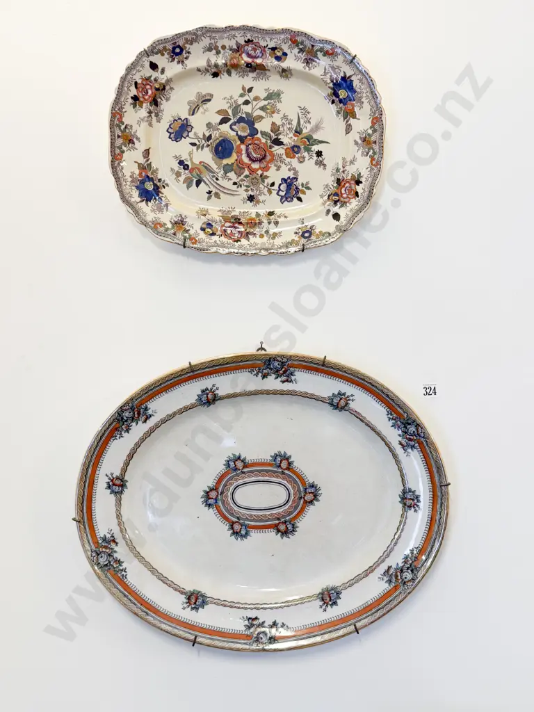 Two Victorian Ironstone Ashets Image 1++