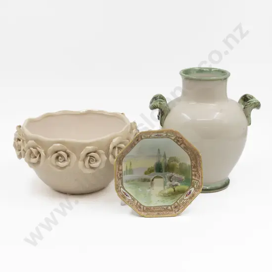 Bourne Denby Rim Handles Stem Vase Other Rose Bowl & Nippon Dish
