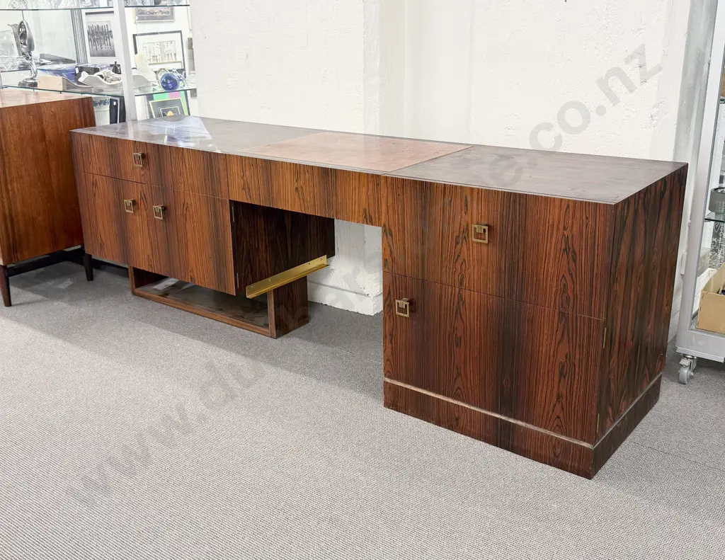 Scandinavian Mid Century Rosewood Desk Image 1++