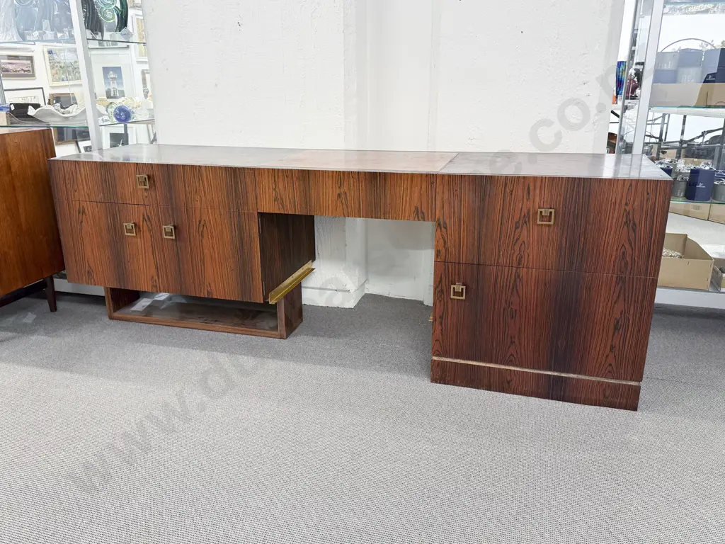 Scandinavian Mid Century Rosewood Desk Image 1++