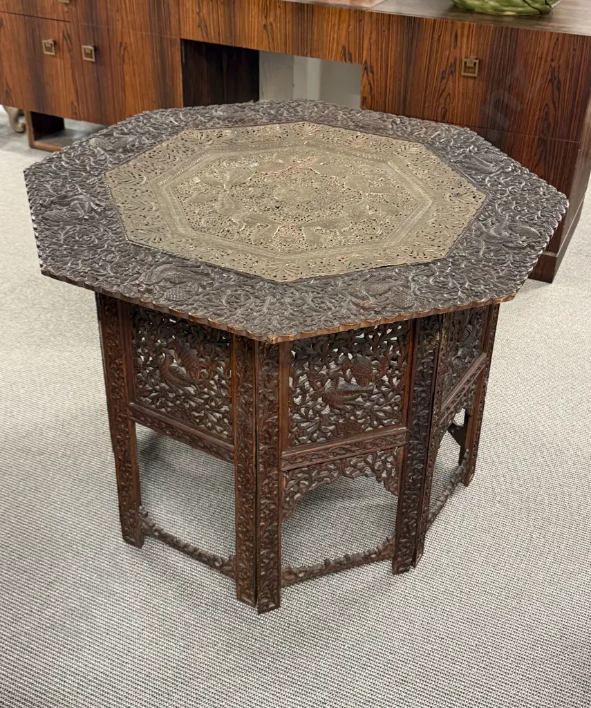 Late C19th Indian Octagonal Centre Table Image 1++