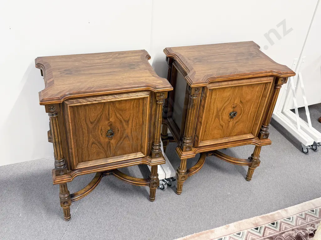 Pair French Kingwood Side Cabinets Image 1++